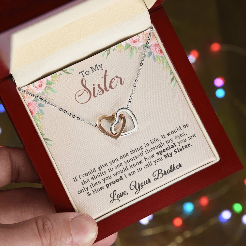 To My Sister Necklace, Brother to Sister, Birthday gift For Sister from Brother 7_12