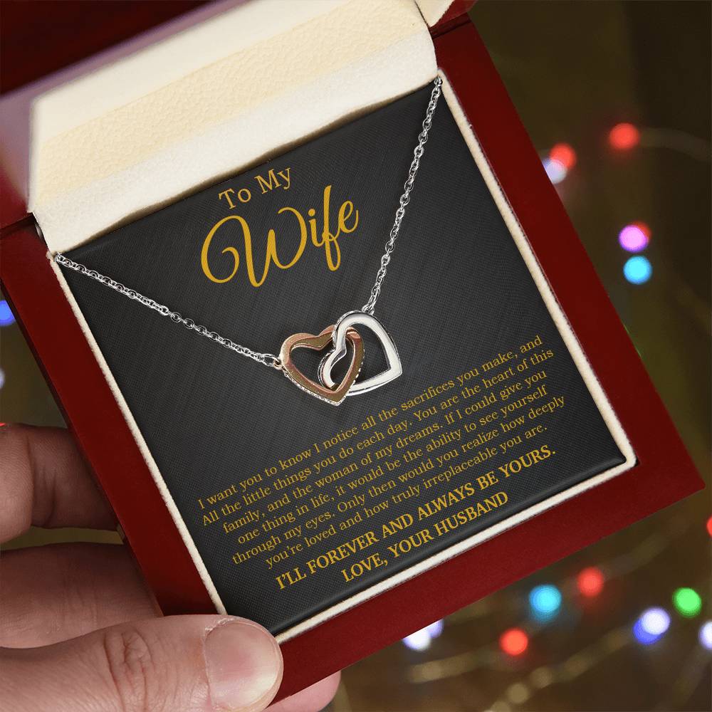 To My Wife Necklace, Mother's Day Gift from Husband, Wife Birthday Gift 29_5_Gold