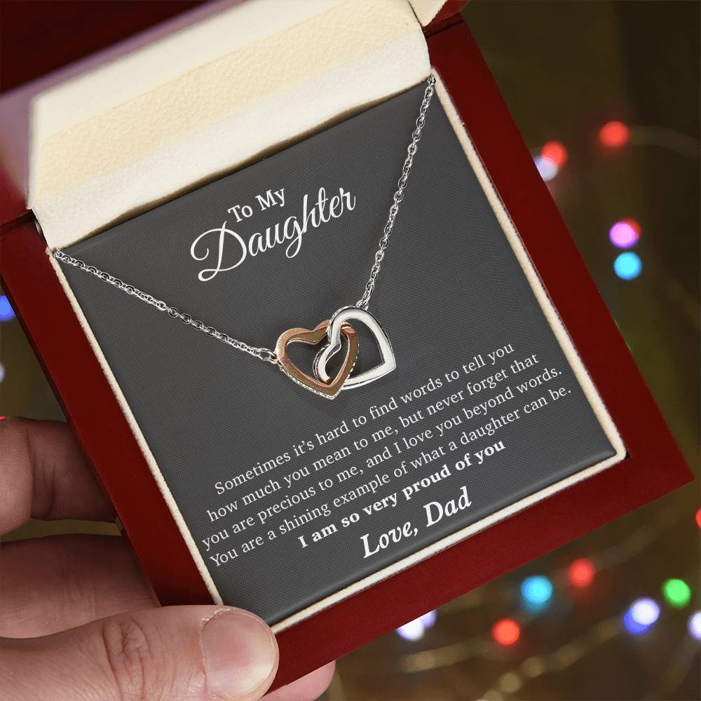 To My Daughter Necklace, Gift for Daughter from Dad, Birthday Gifts , Xmas Gift