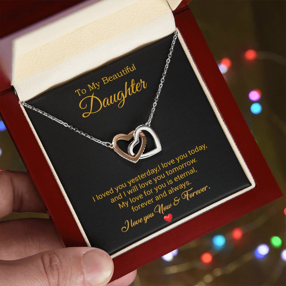 To My Daughter Necklace, Gift For Daughter From Dad, Daughter Father Necklace 30_7_Gold