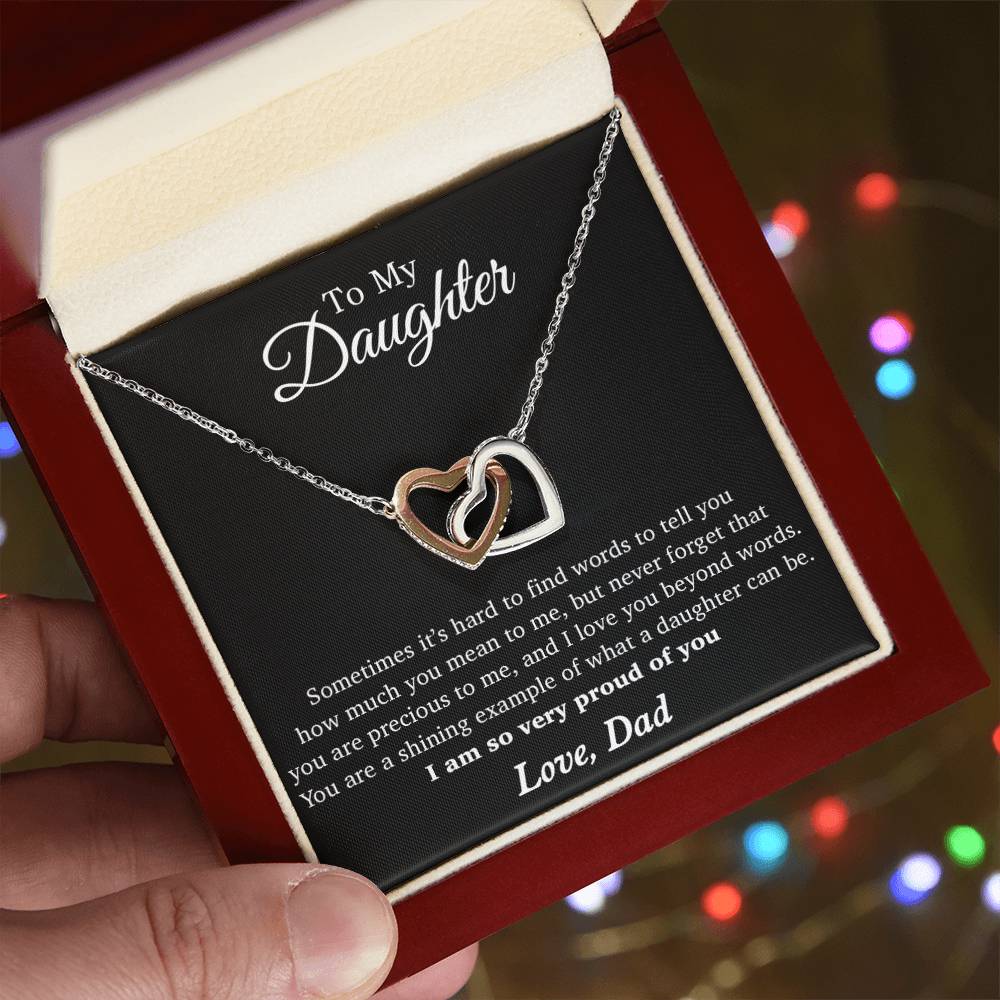 To My Daughter Necklace, Gift for Daughter from Dad, Birthday Gifts