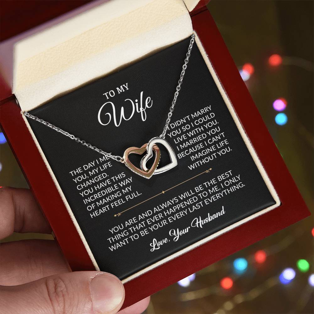 To My Wife Necklace, Gift For Wife, Anniversary Gift For Wife, Necklace For Wife 10_9_Black