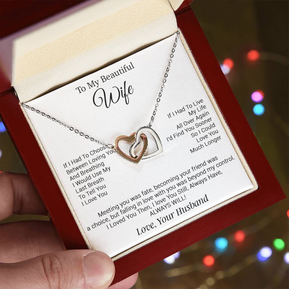 To My Wife Necklace, Gifts from Husband, Valentine Gifts for Her, Birthday Gift