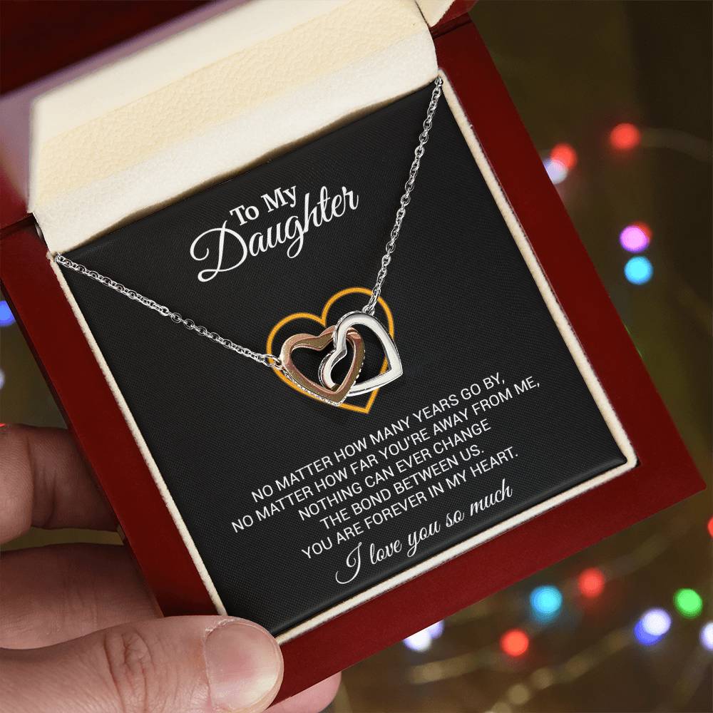 To My Daughter Necklace, Gift For Daughter From Dad, Daughter Father Necklace 12_7_Black