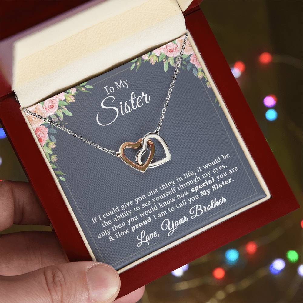 To My Sister Necklace, Brother to Sister, Birthday gift For Sister from Brother