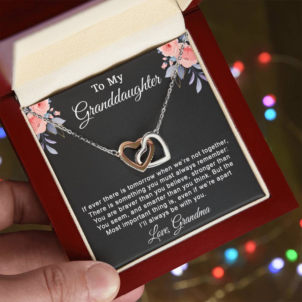 To My Granddaughter Necklace, Granddaughter Gifts From Grandma and Grandpa_New