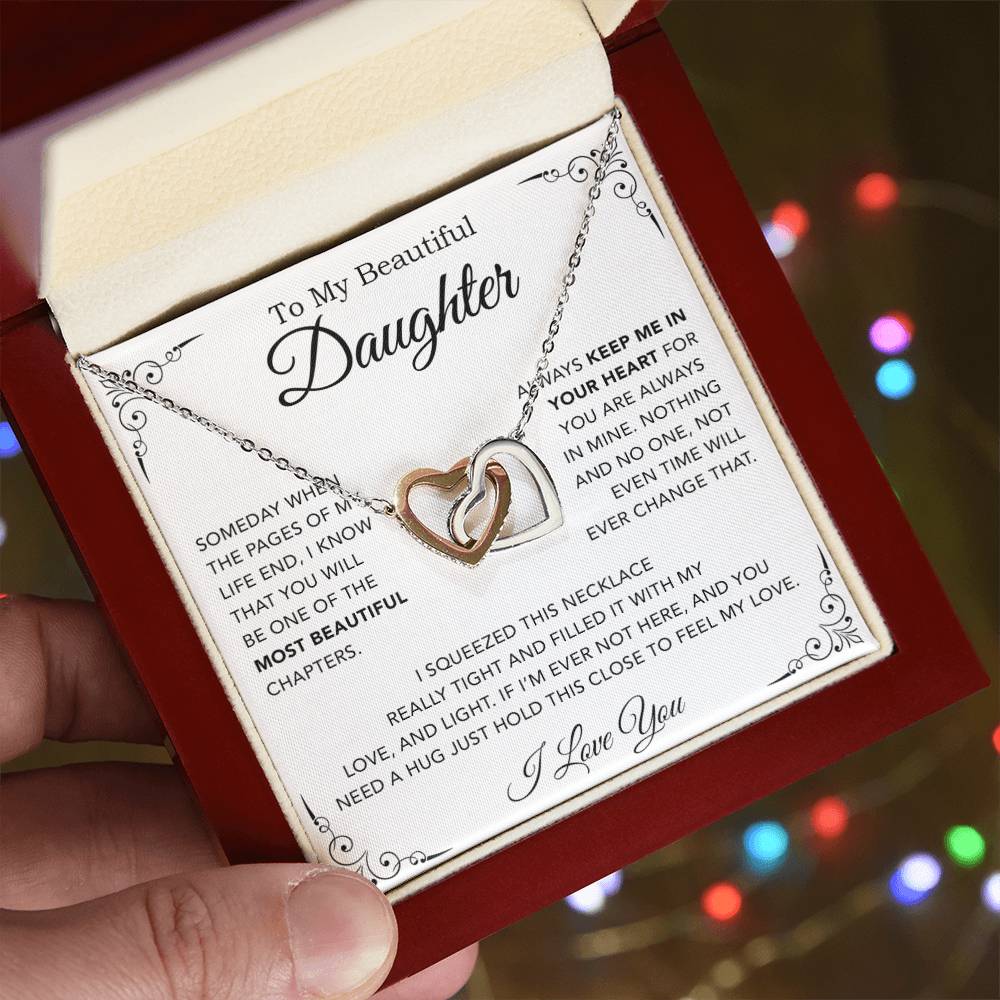 To My Daughter Necklace, Gift from Mother Father Daughter, Christmas Gift