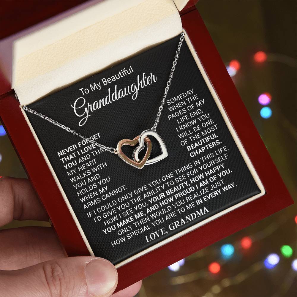To My Granddaughter Necklace, Gift For Your Granddaughter, Christmas,Anniversary