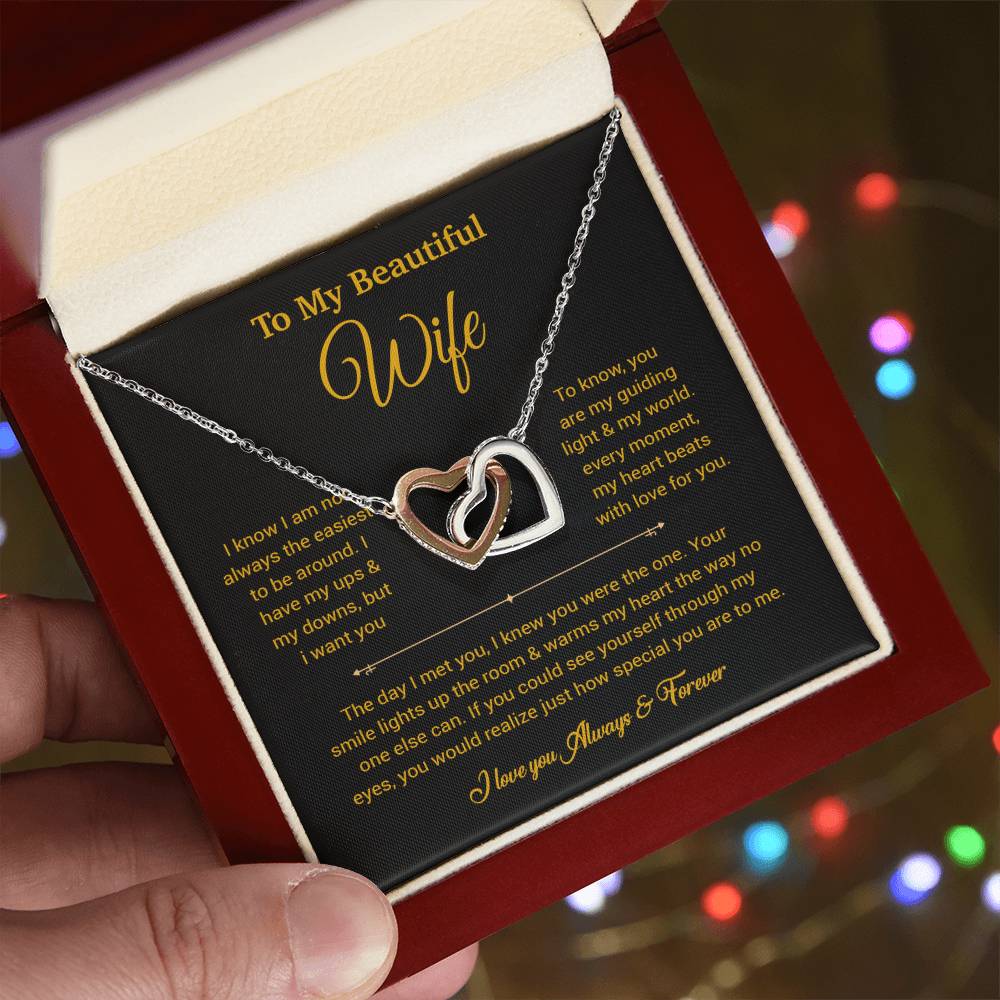 To My Wife Necklace, Gift For Wife, Anniversary Gift For Wife, Necklace For Wife 5_6_Gold