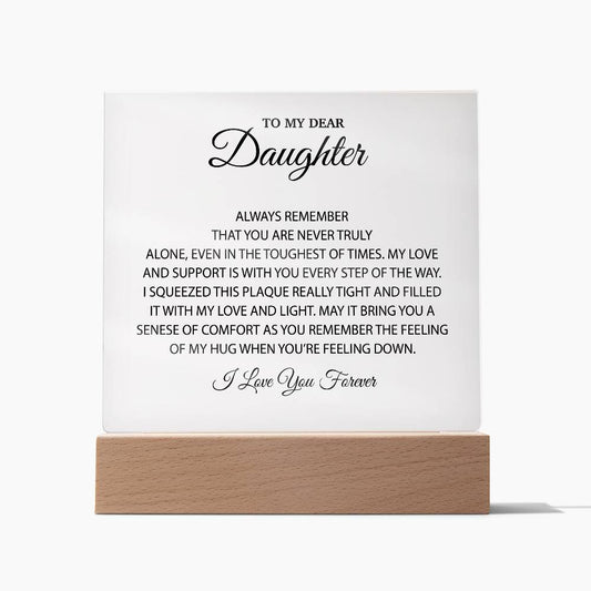 To My Dear Daughter Acrylic Plaque, Gift for Daughter, Daughter Birthday Gift From Dad