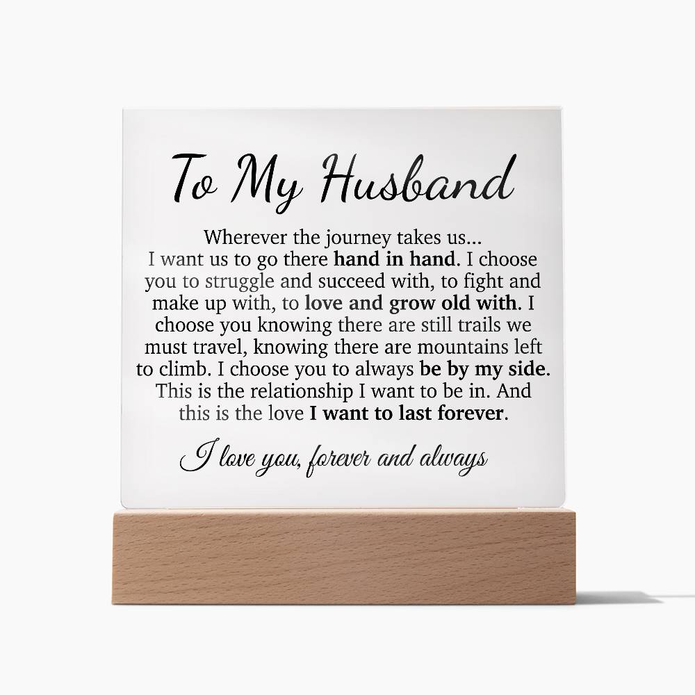To My Husband Acrylic Plaque, Office Gift for Husband, Husband Work Gift, Husband Birthday Gift