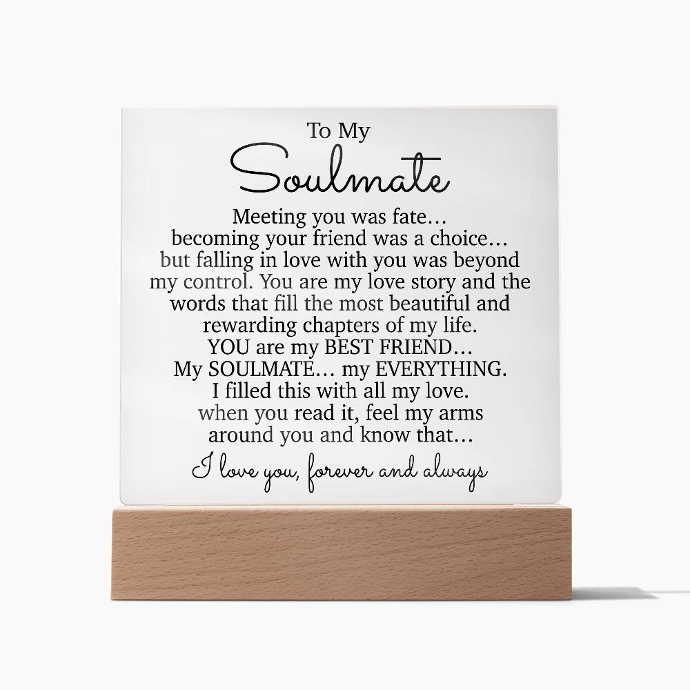 To My Soulmate Acrylic Plaque, Gifts for Wife, Soulmate from Husband Soulmate Gift 2_2