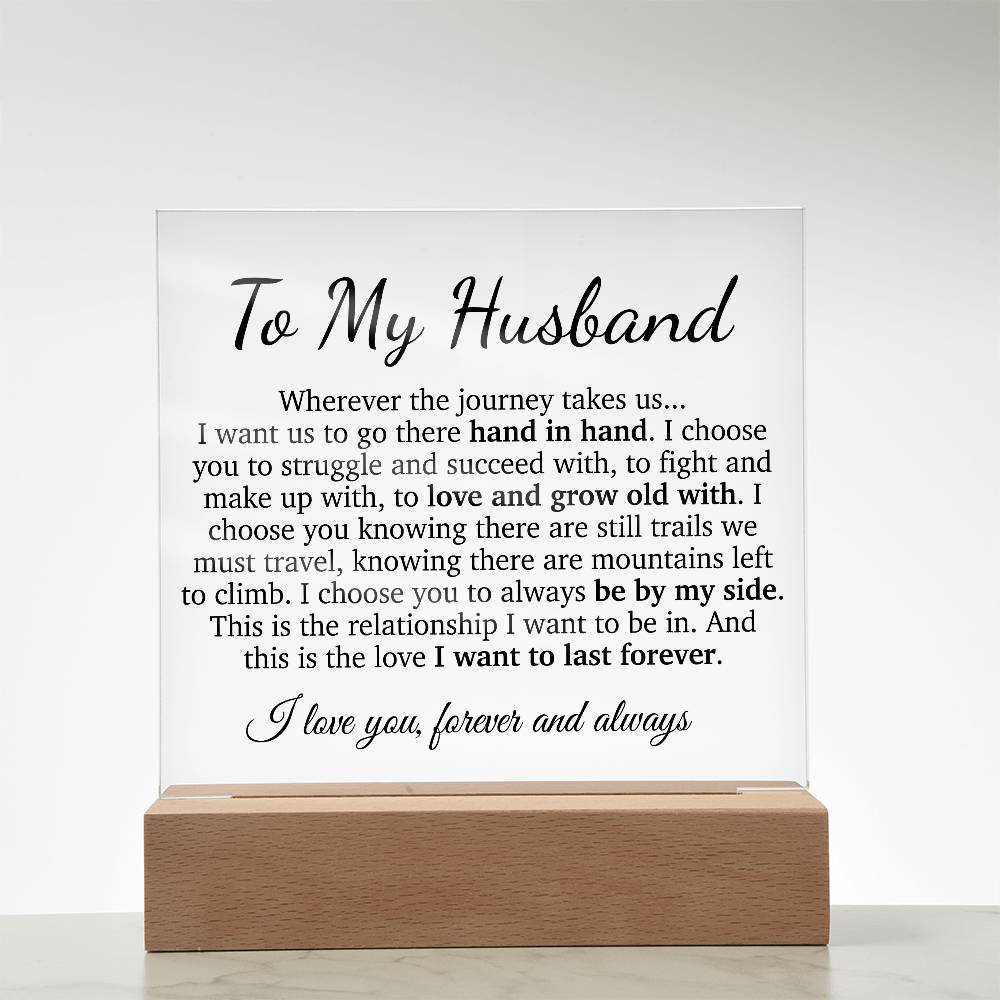 To My Husband Acrylic Plaque, Office Gift for Husband, Husband Work Gift, Husband Birthday Gift