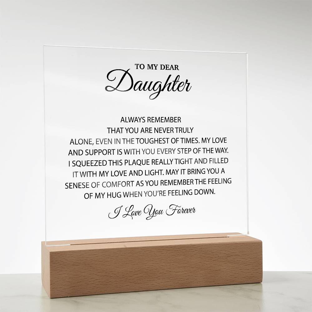To My Dear Daughter Acrylic Plaque, Gift for Daughter, Daughter Birthday Gift From Dad