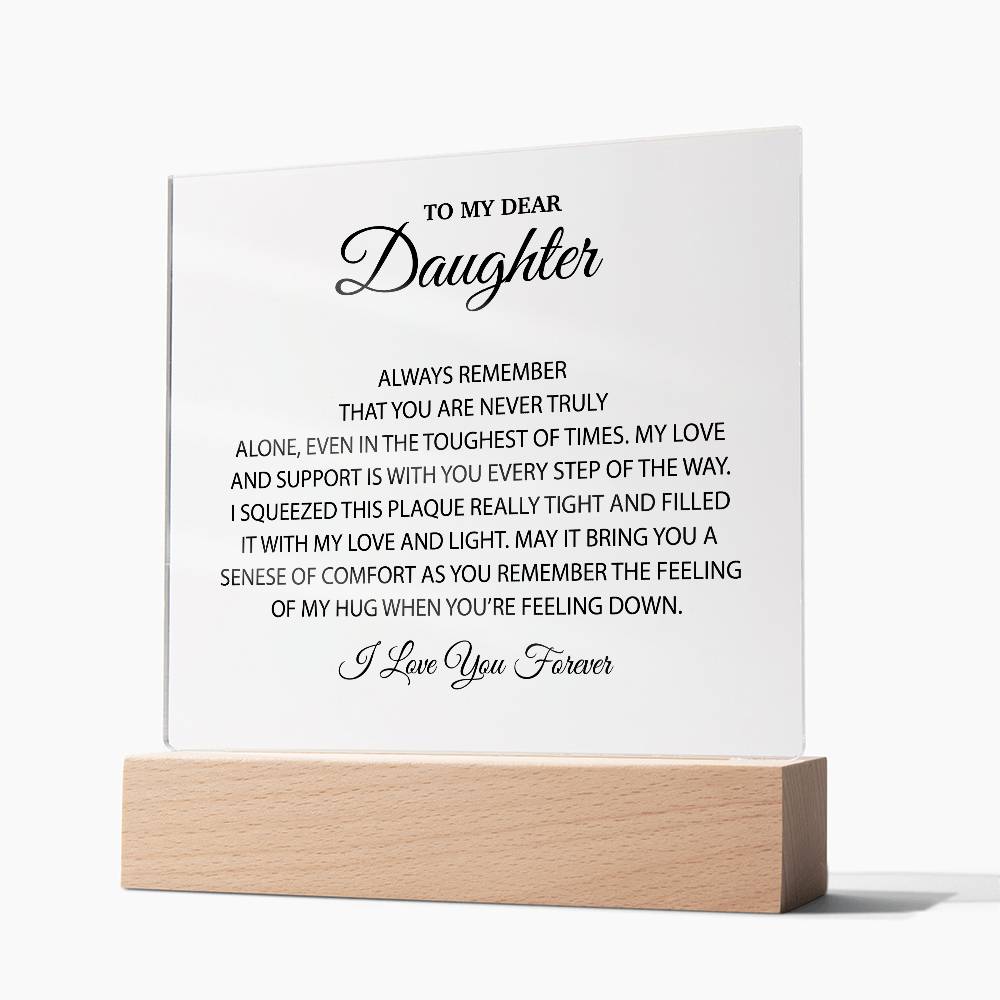 To My Dear Daughter Acrylic Plaque, Gift for Daughter, Daughter Birthday Gift From Dad