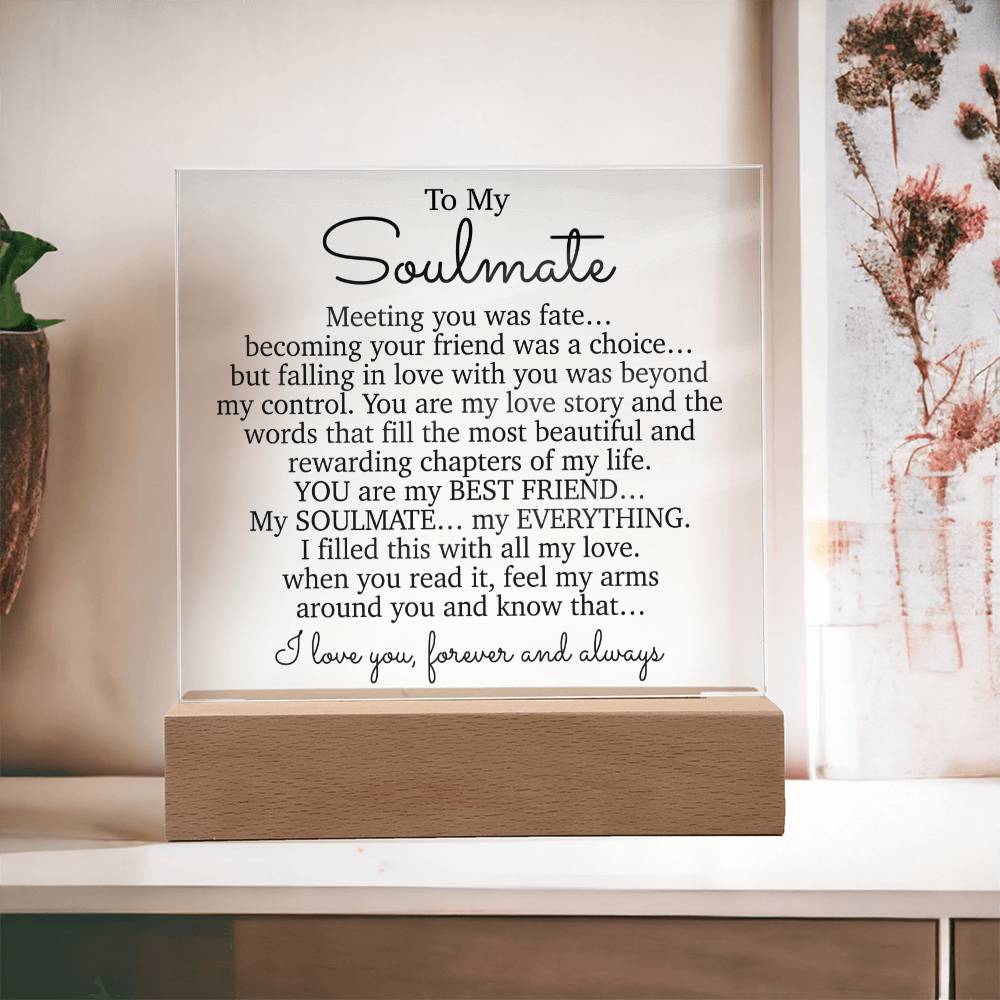 To My Soulmate Acrylic Plaque, Gifts for Wife, Soulmate from Husband Soulmate Gift 2_2