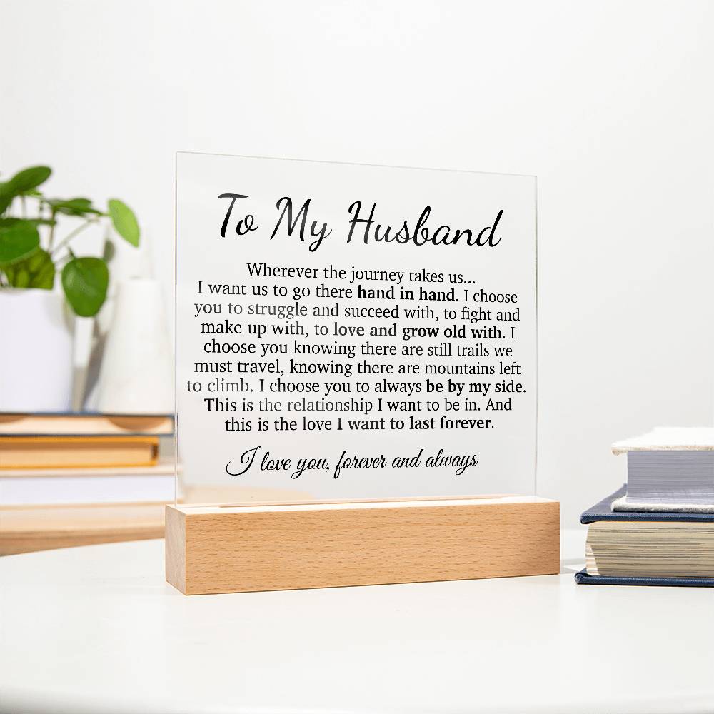 To My Husband Acrylic Plaque, Office Gift for Husband, Husband Work Gift, Husband Birthday Gift
