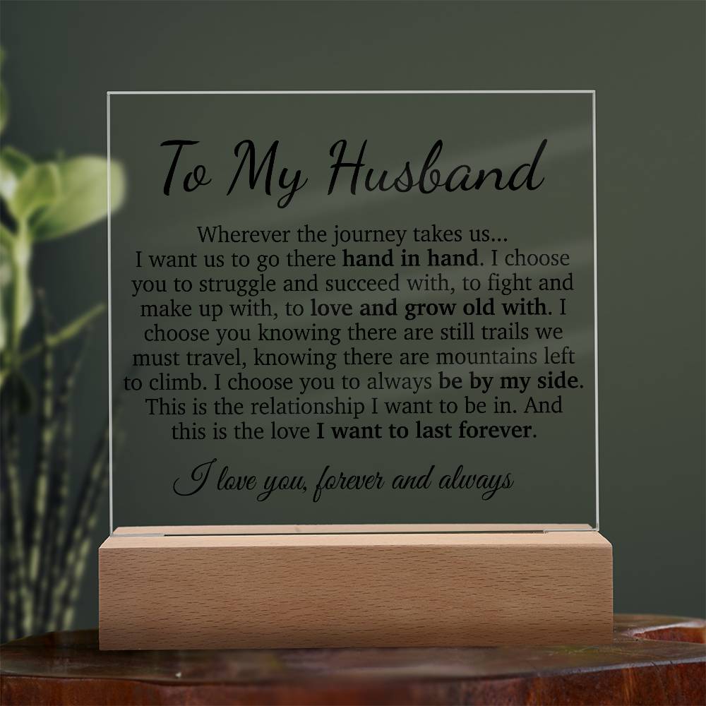 To My Husband Acrylic Plaque, Office Gift for Husband, Husband Work Gift, Husband Birthday Gift