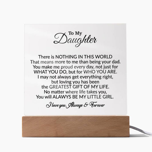 To My Daughter Acrylic Plaque, Gift from Mom,Birthday Gift for Daughter 6_8