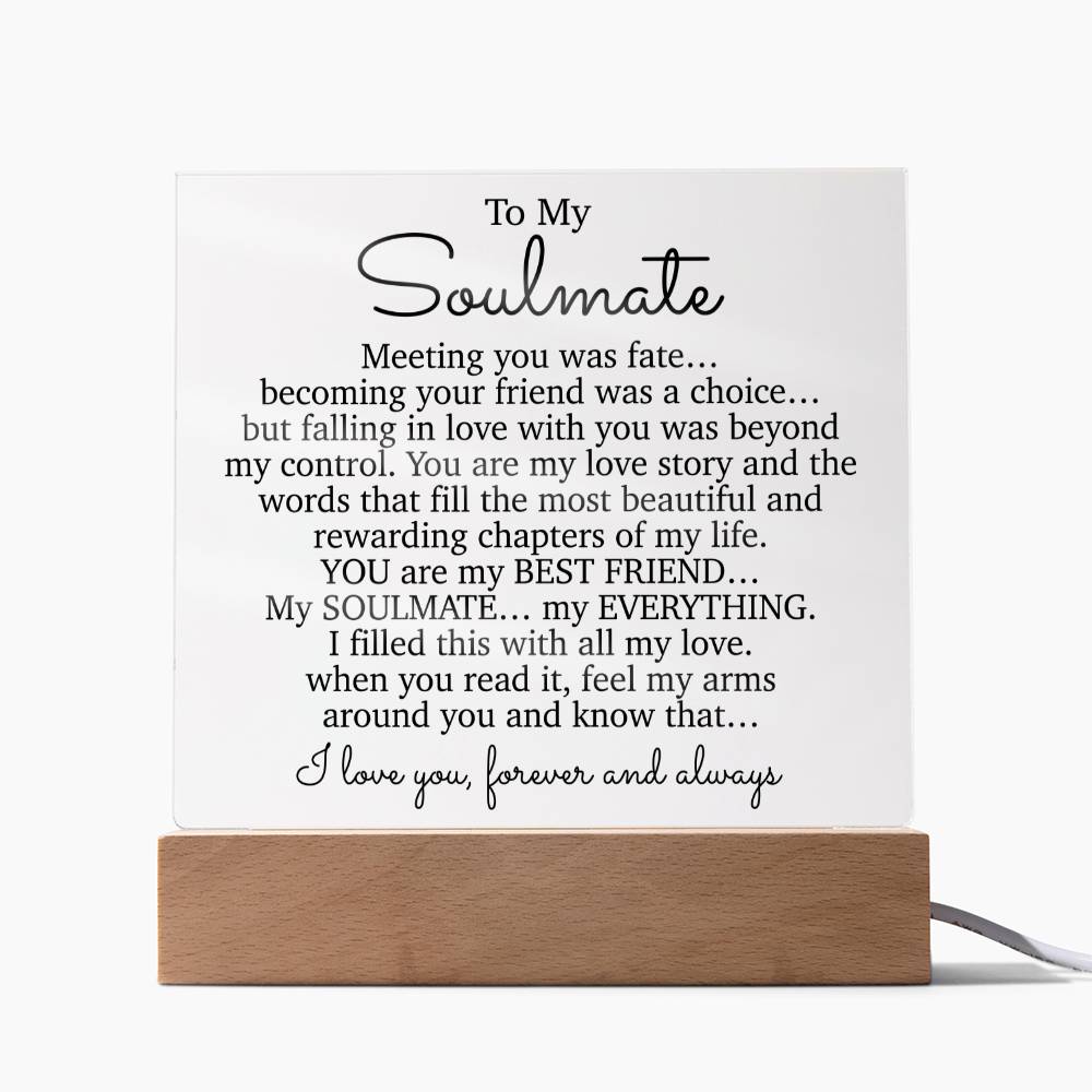 To My Soulmate Acrylic Plaque, Gifts for Wife, Soulmate from Husband Soulmate Gift 2_2