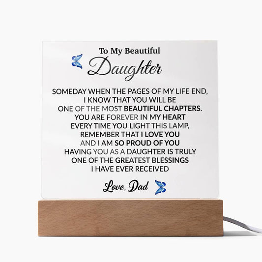 To My Daughter Acrylic Plaque, Gift from Mom,Birthday Gift for Daughter