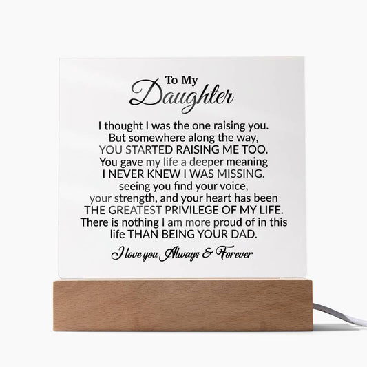 To My Daughter Acrylic Plaque, Gift from Mom,Birthday Gift for Daughter