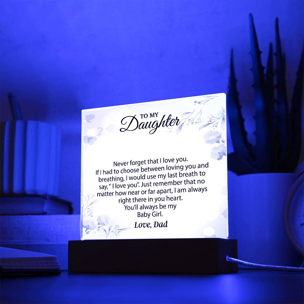 To My Daughter Acrylic Plaque, Gift for Daughter, Daughter Birthday Gift From Dad 25_1