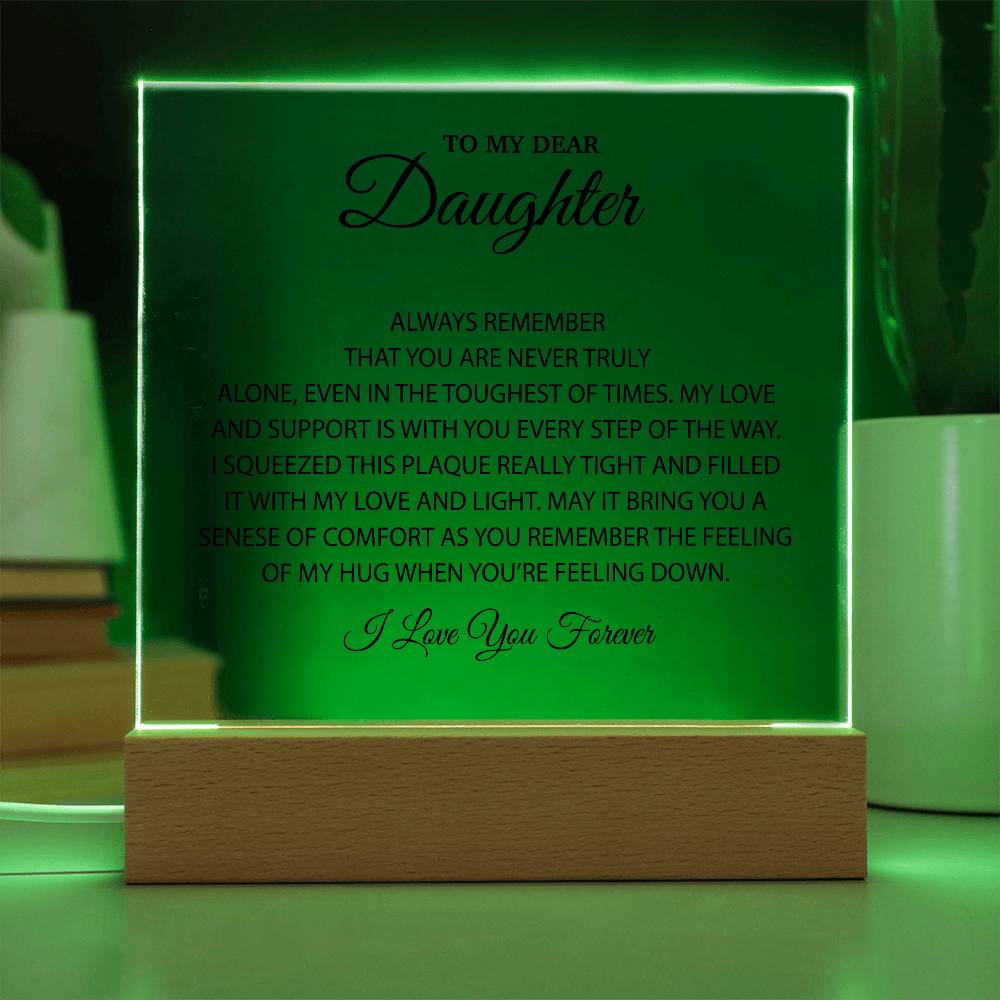 To My Dear Daughter Acrylic Plaque, Gift for Daughter, Daughter Birthday Gift From Dad