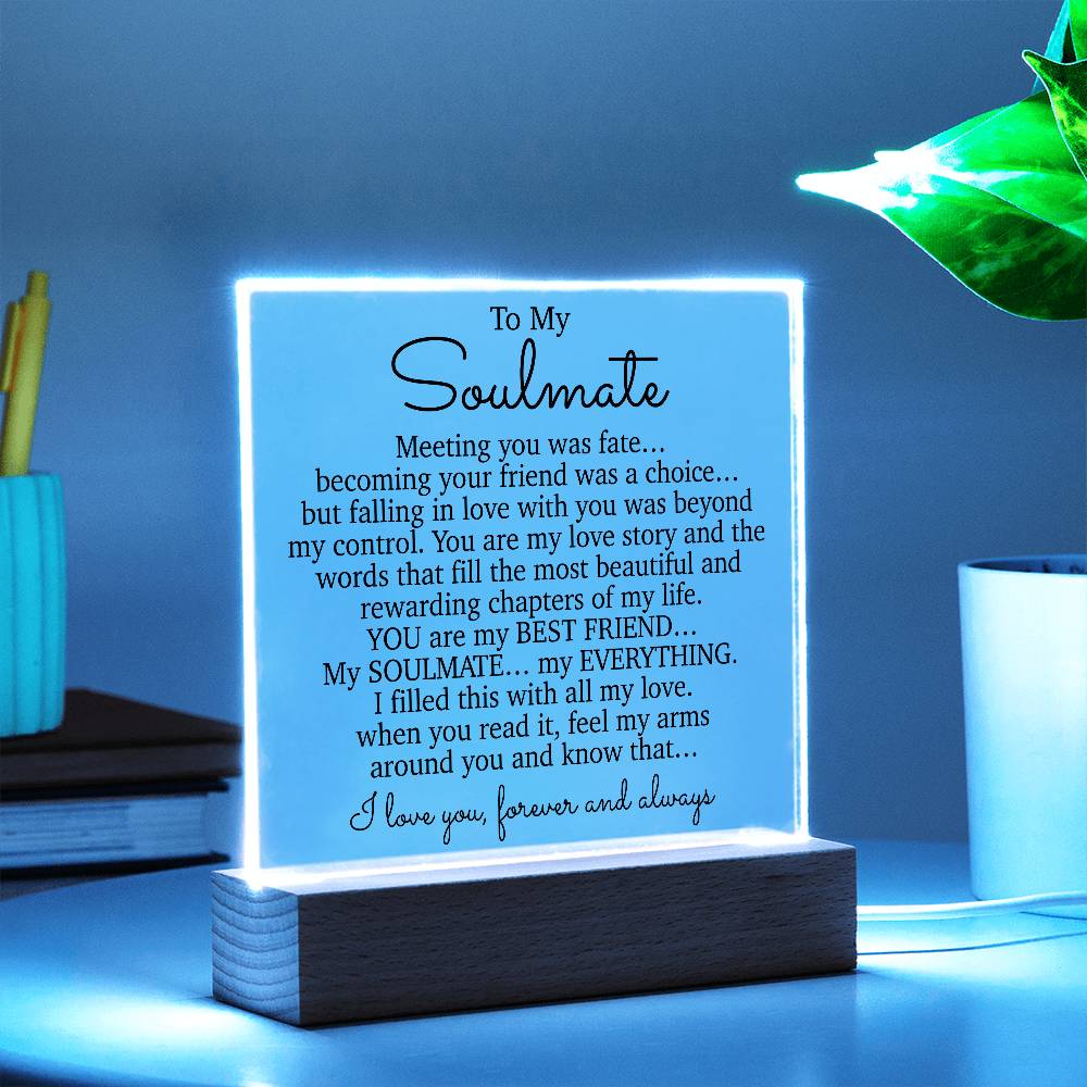 To My Soulmate Acrylic Plaque, Gifts for Wife, Soulmate from Husband Soulmate Gift 2_2