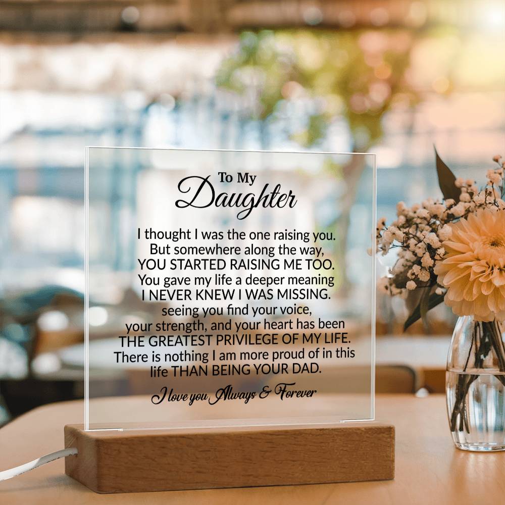 To My Daughter Acrylic Plaque, Gift from Mom,Birthday Gift for Daughter