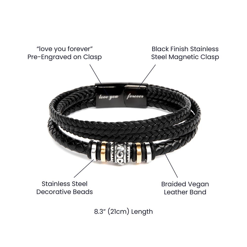 To My Son Bracelet Necklace,Son Gift from Mom Dad, Chrismas Gift, Birthday Gift for Him