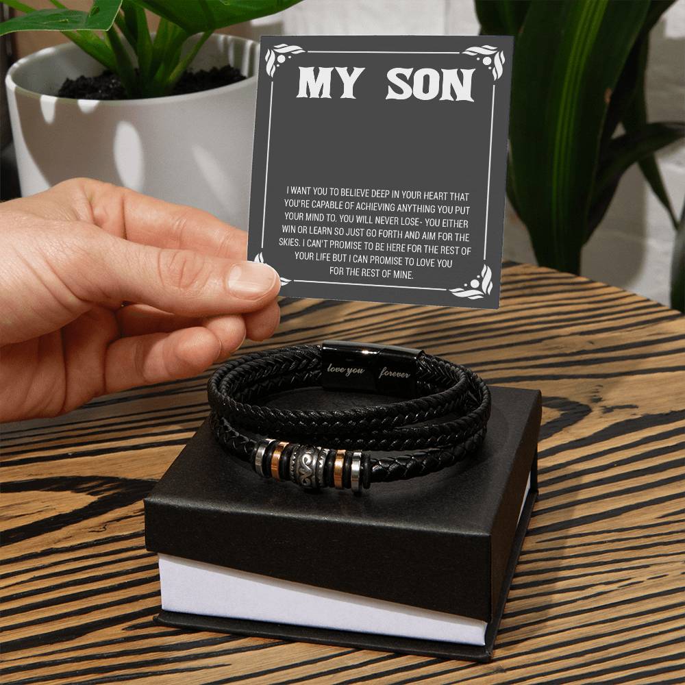 To My Son Bracelet, From Dad To Son, Birthday Gifts For Son, Holiday Gifts For Adult Son, Gifts To Sons From Mom