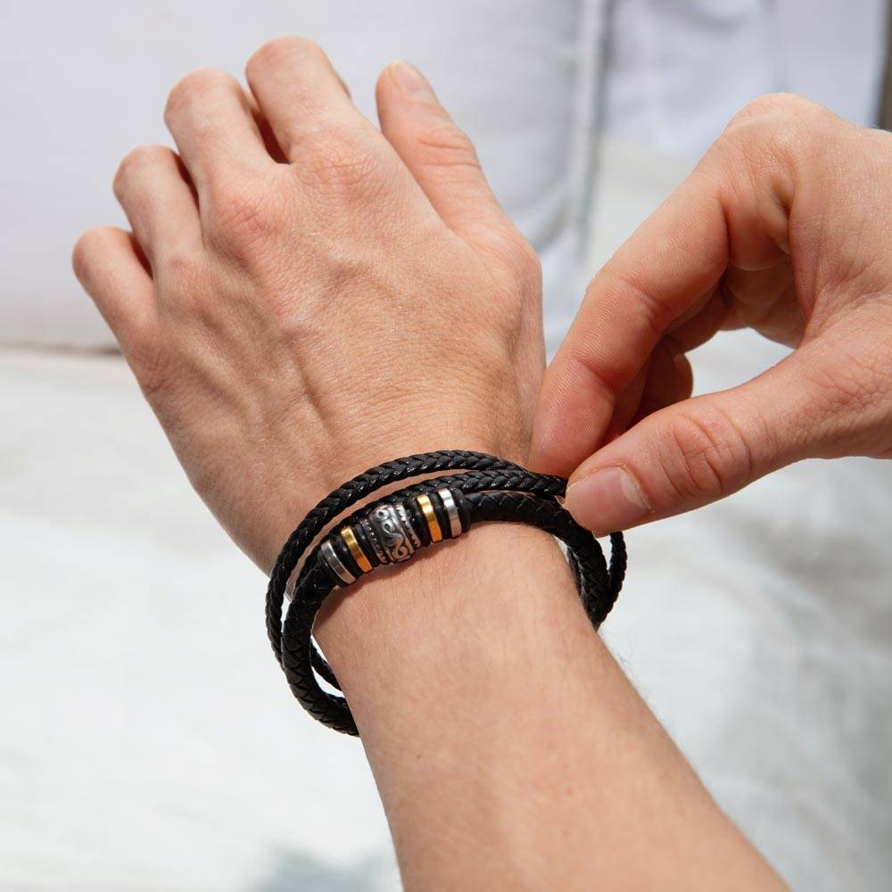 To My Son Leather Bracelet from Mom, Son Gift from Mom, Son Graduation Gift, Son Birthday Gift