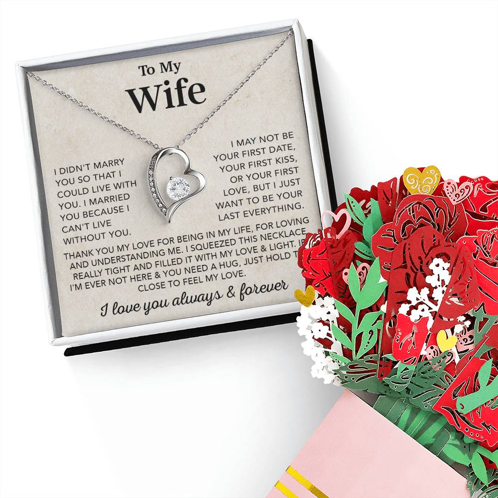 To My Wife Necklace, Wife Gift from Husband, Gift For Her, Gift For Wife 15_1_White