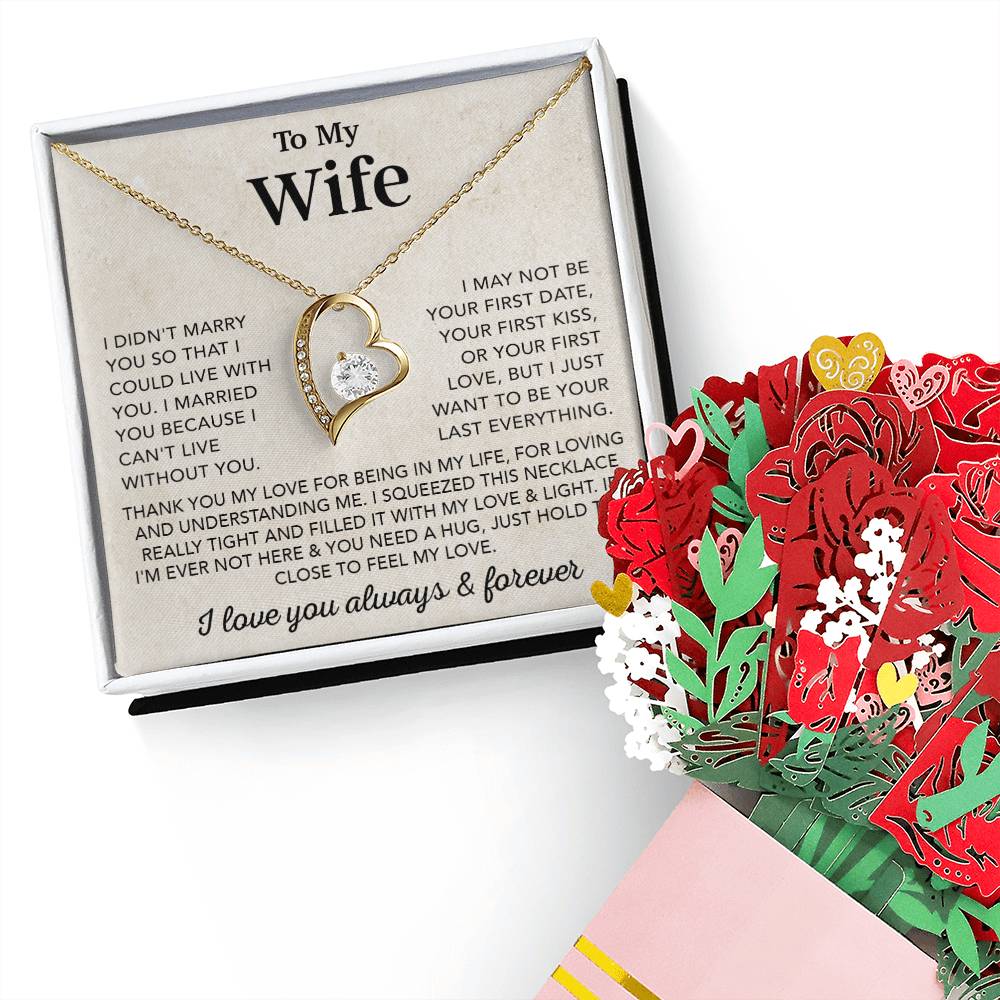 To My Wife Necklace, Wife Gift from Husband, Gift For Her, Gift For Wife 15_1_White