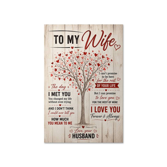 To My Wife The Day I Met You Changed My Life Poster