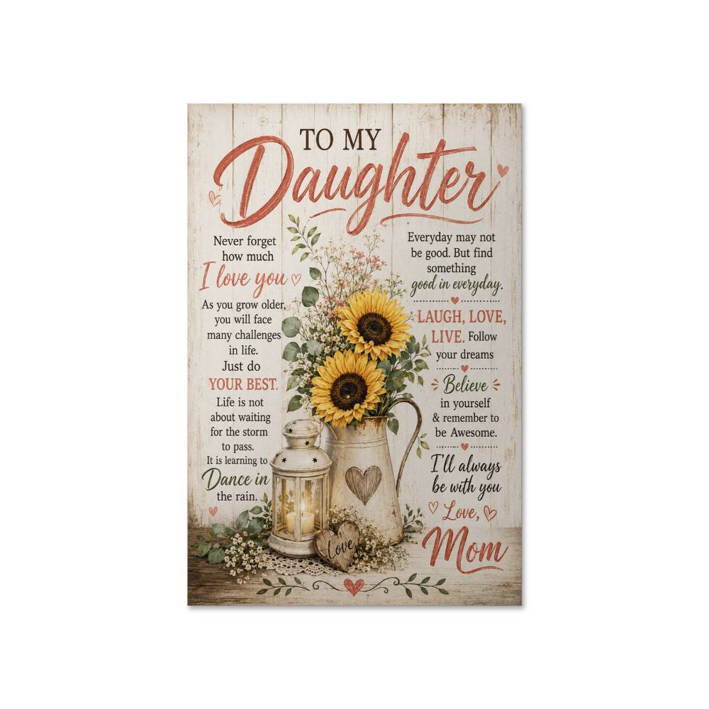 To My Daughter Never Forget How Much I Love You Poster