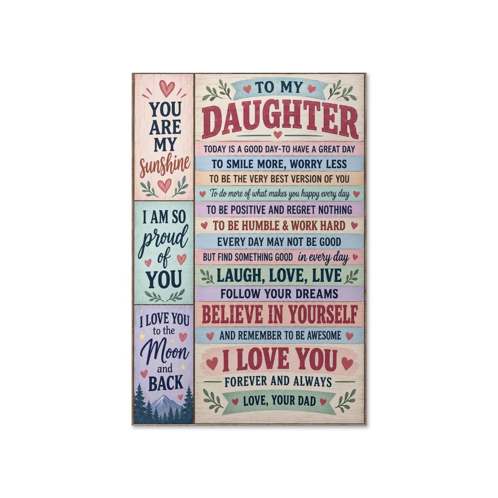to my daughter you are my sunshine i am so proud of you poster