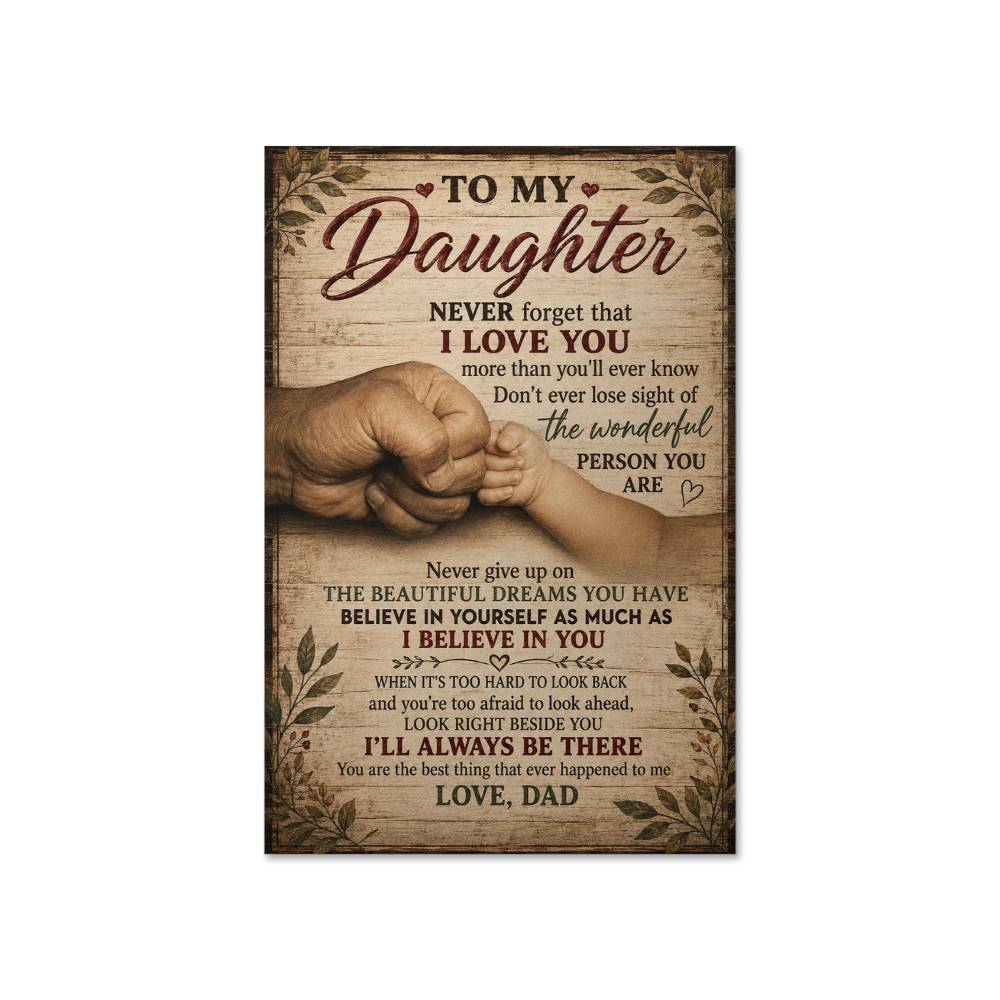 Father And Daughter Inspirational Poster