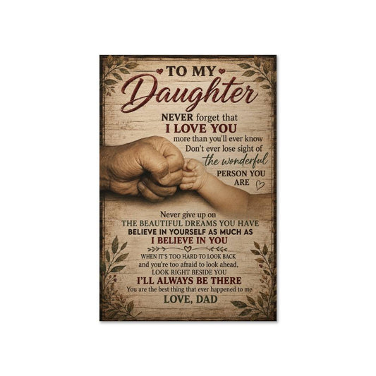 Father And Daughter Inspirational Poster