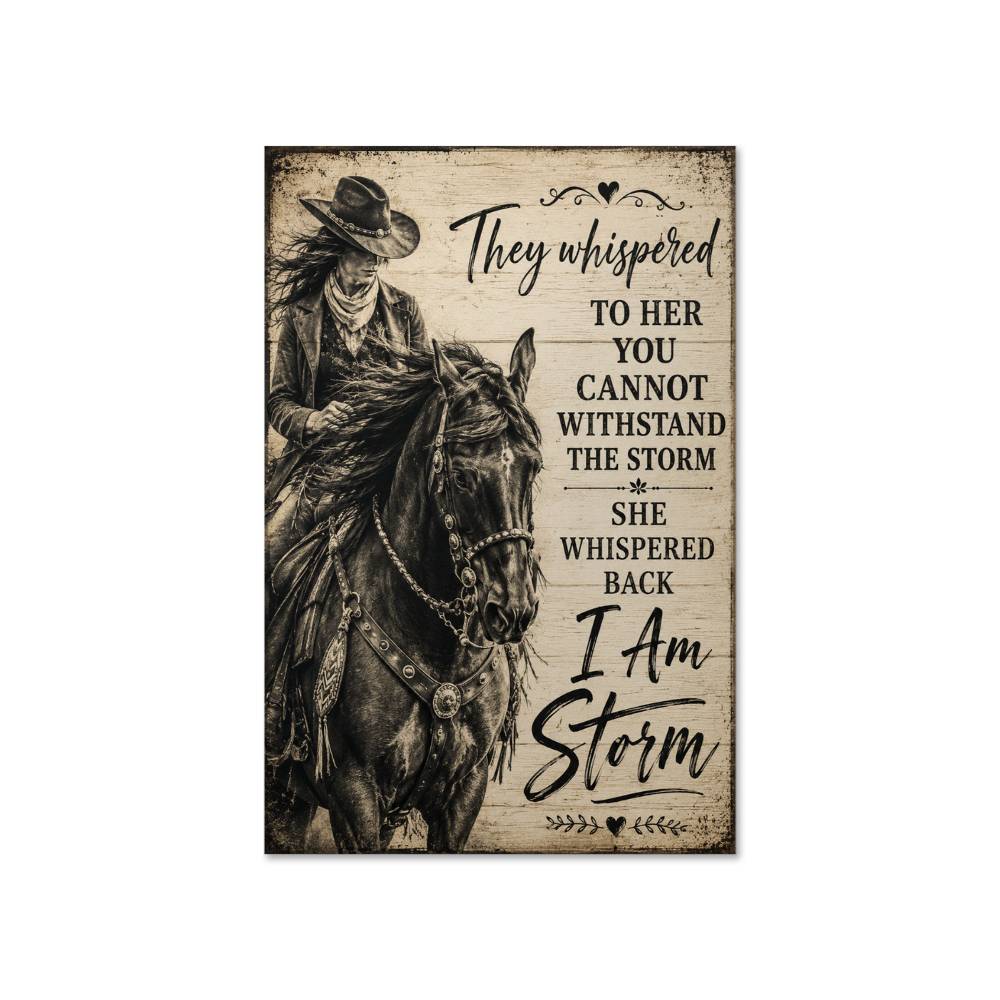 Horse Whispered To Her I Am Storm Poster