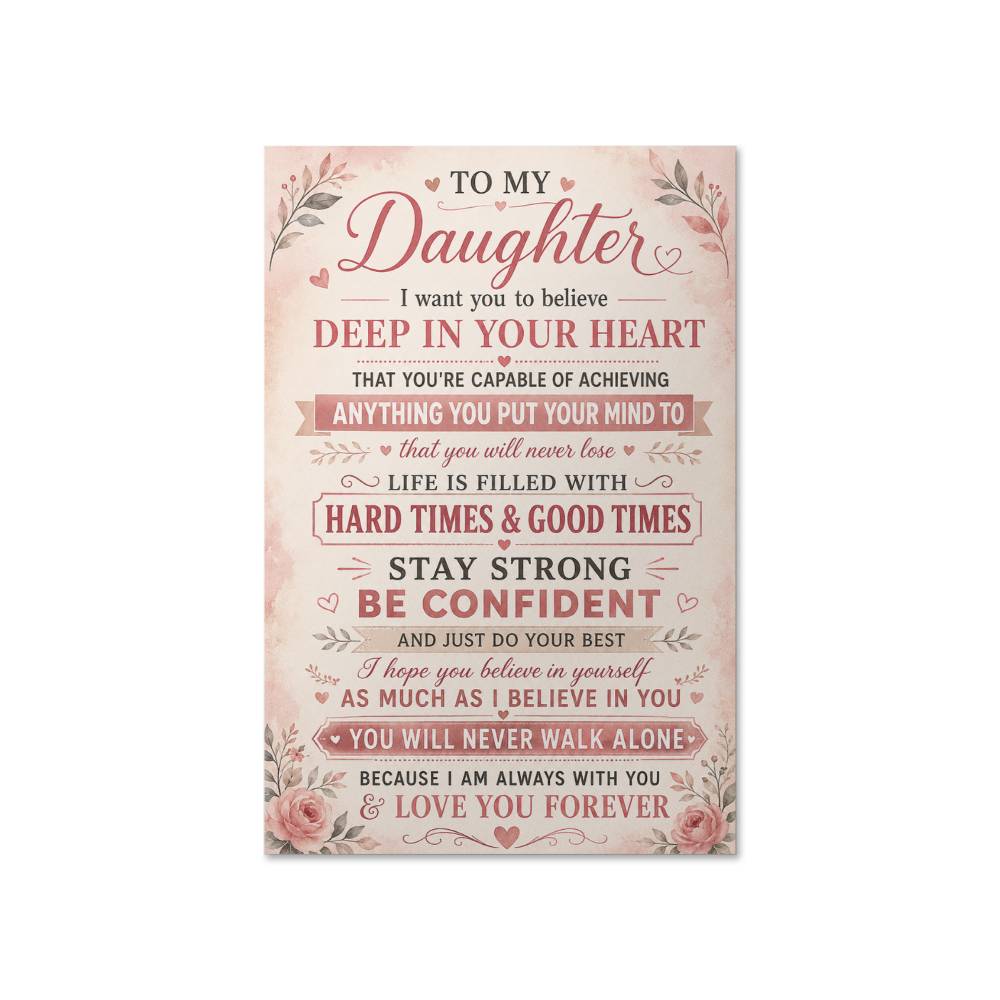 To My Daughter Poster from Dad, Gift for Daughter, Sentimental Daughter Poster