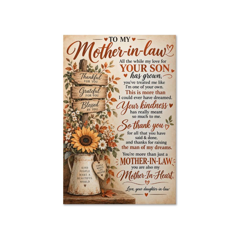 To My Mother-in-Law Poster from Daughter-in-Law