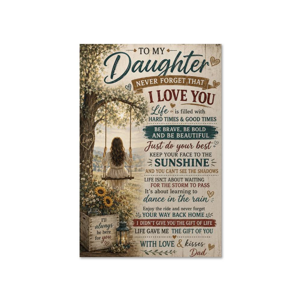 Dad To Daughter Life Gave Me The Gift Of You Poster