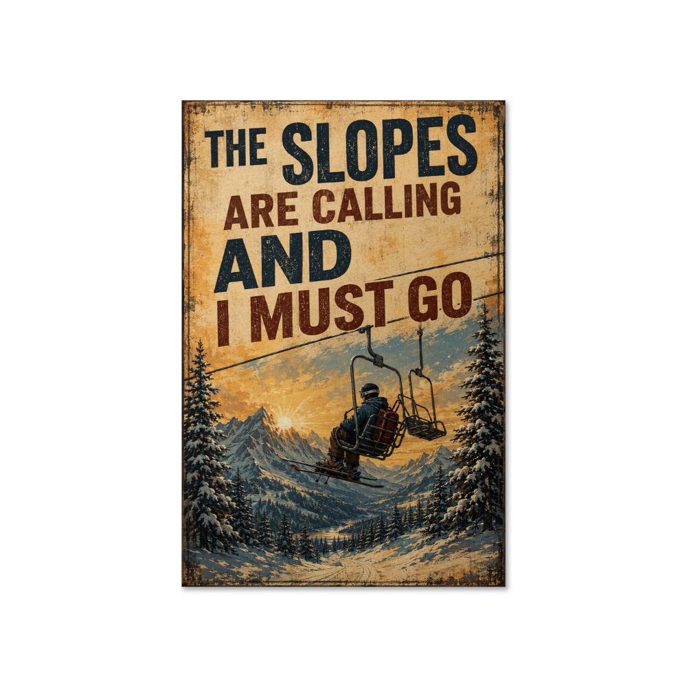The Slopes Are Calling And I Must Go Skiing Poster
