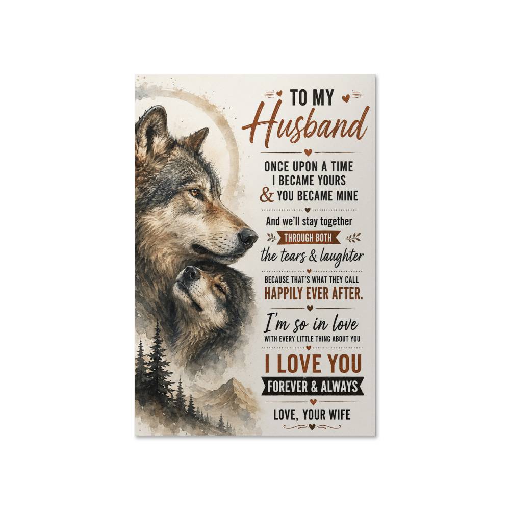 To My Husband Poster, Romantic Gift from Wife, Love Quote Wall Art, Anniversary Gift for Husband