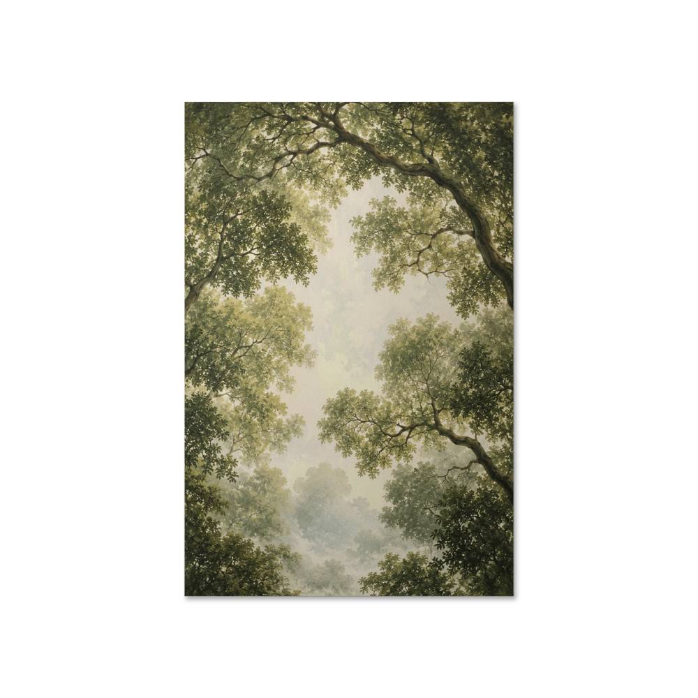 Forest Canopy Green Tree Ceiling Poster
