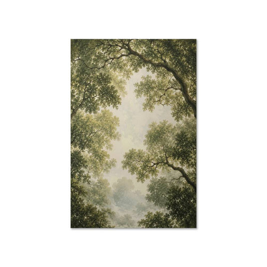 Forest Canopy Green Tree Ceiling Poster