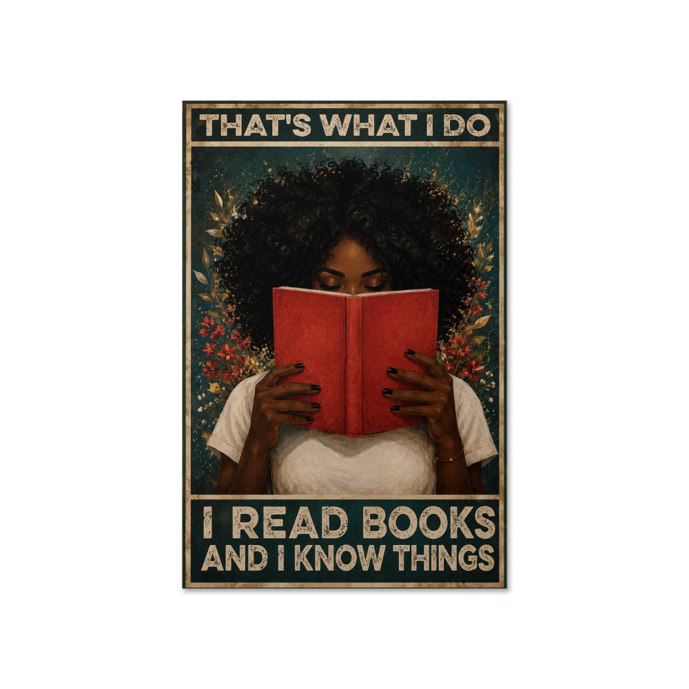Black Woman Reading Poster