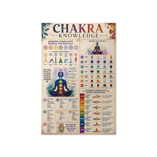 Chakra Knowledge Yoga Meditation Poster